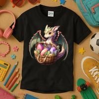 Dragon  Lover - Easter Eggs Basket Kids T-Shirt thumb 3