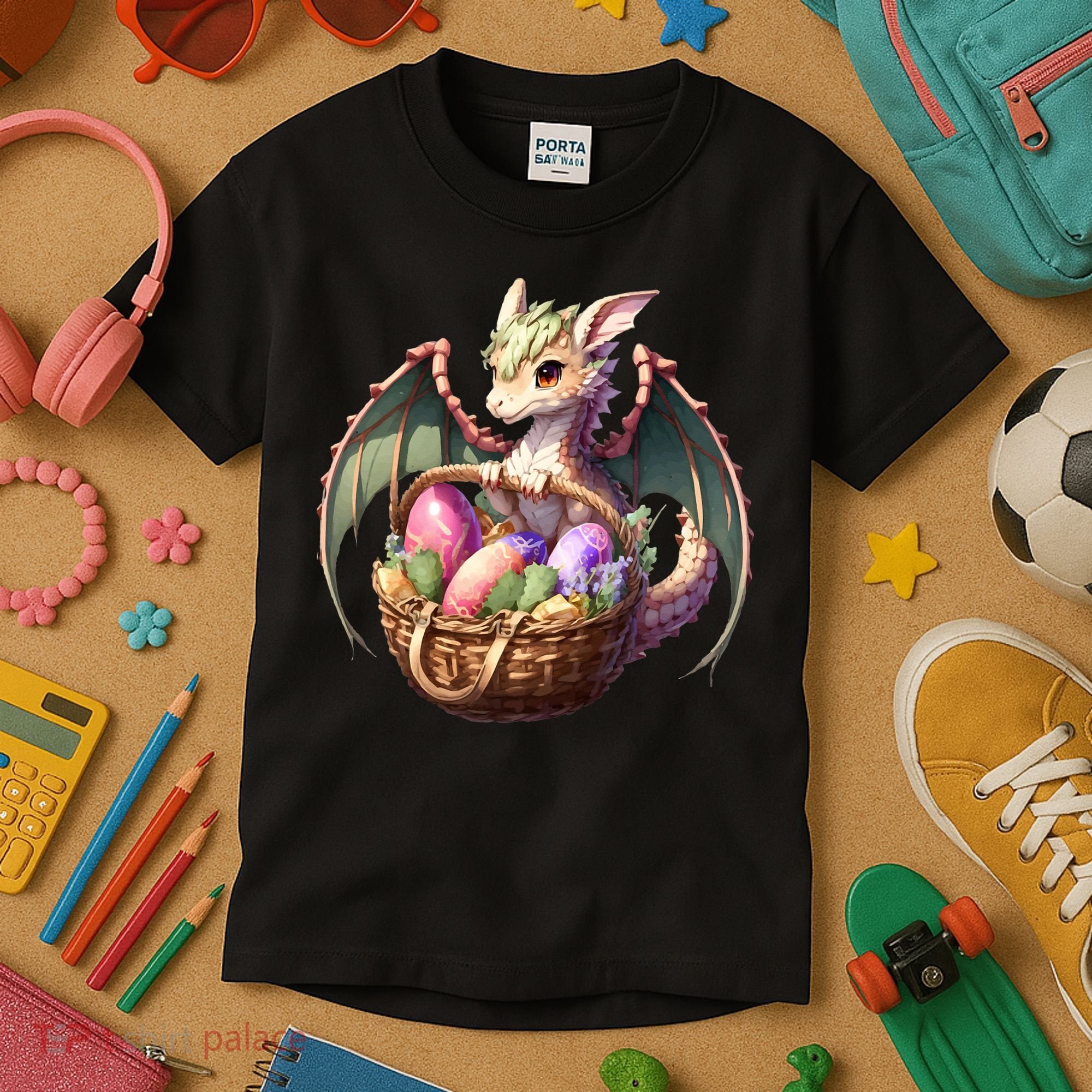 Dragon  Lover - Easter Eggs Basket Kids T-Shirt