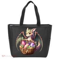 Dragon  Lover - Easter Eggs Basket Tote Bag thumb 0