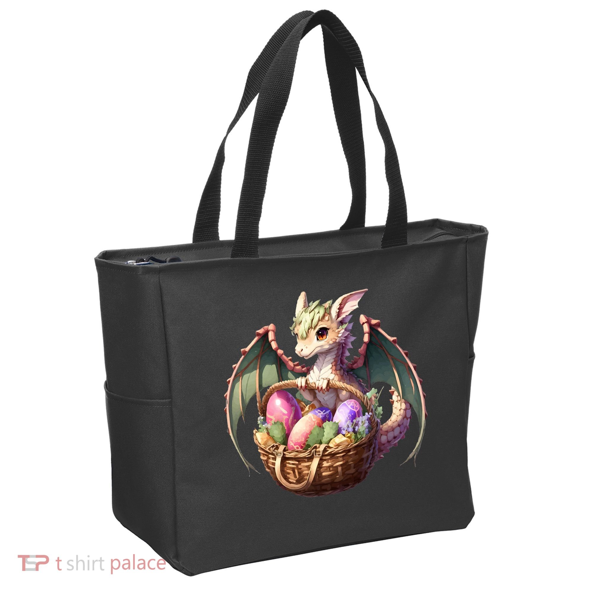 Dragon  Lover - Easter Eggs Basket Tote Bag