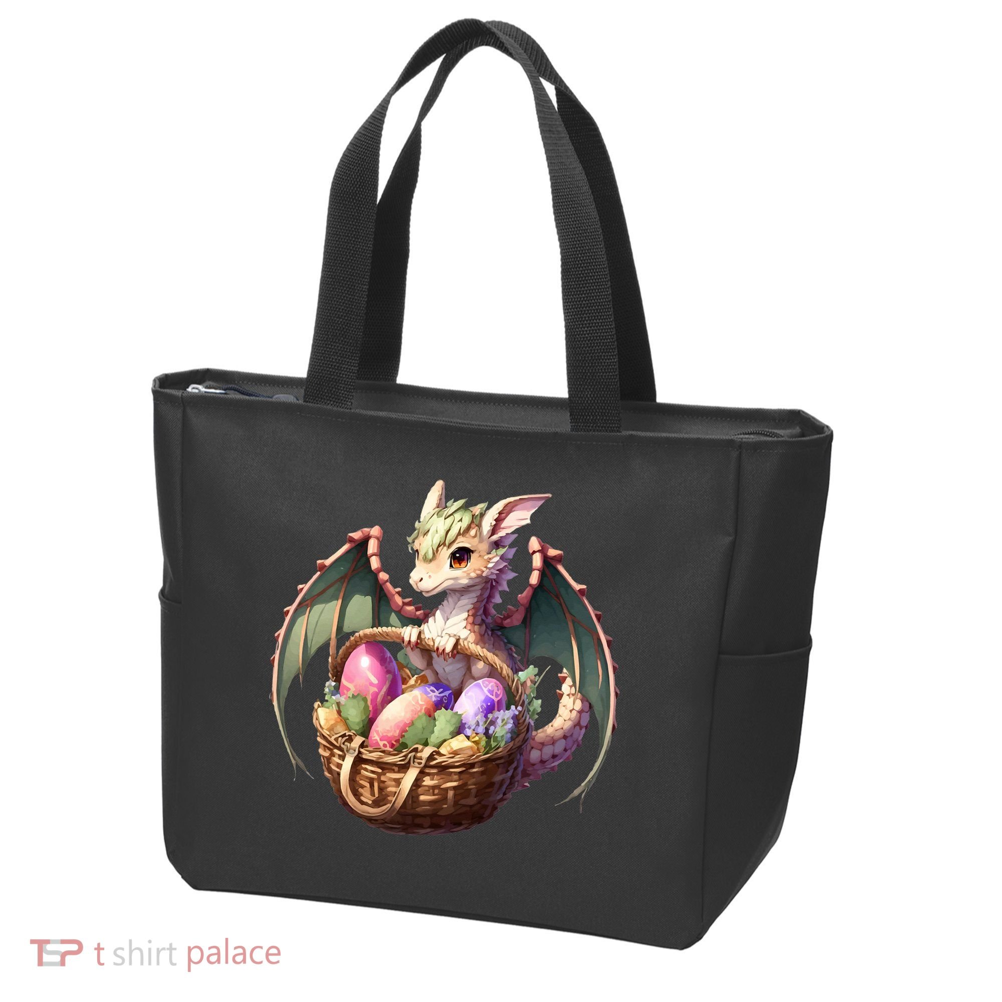 Dragon  Lover - Easter Eggs Basket Tote Bag