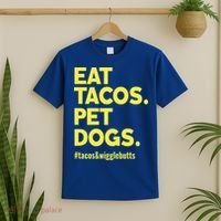 Dog Lover Eat Tacos Pet Dogs Funny Animal T-Shirt thumb 2