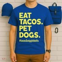 Dog Lover Eat Tacos Pet Dogs Funny Animal T-Shirt thumb 6