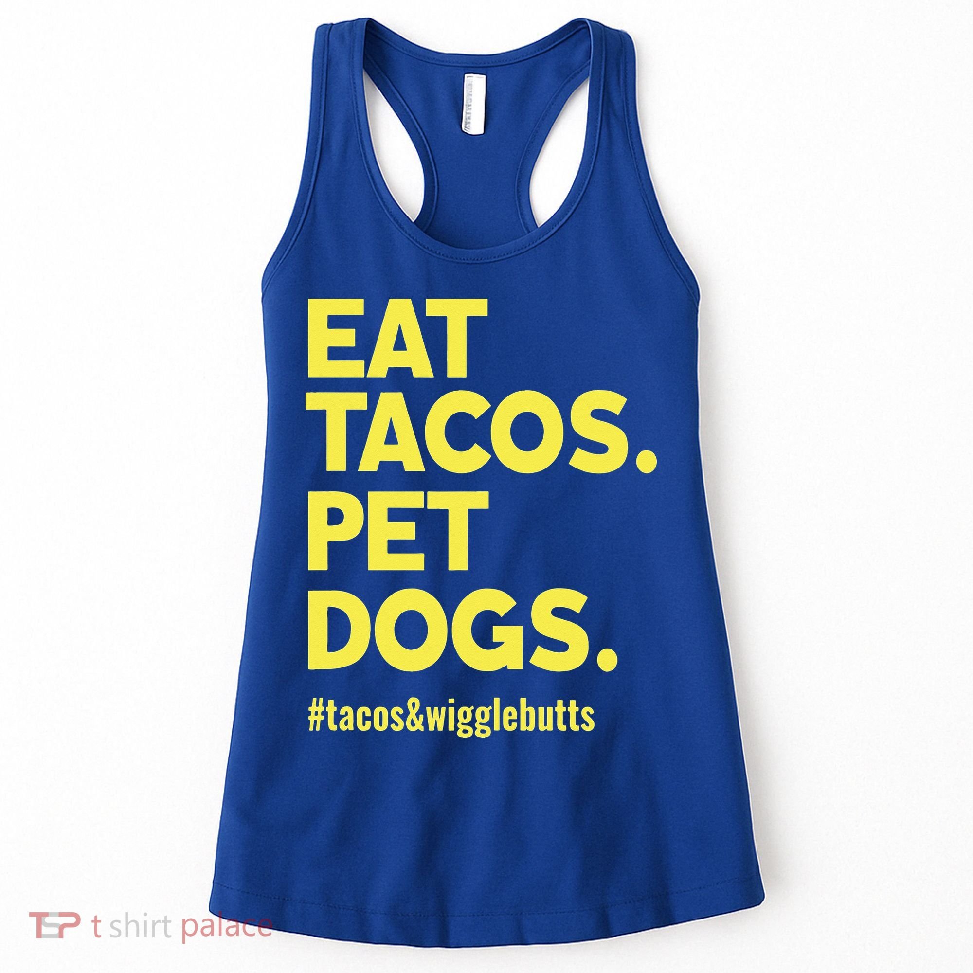 Dog Lover Eat Tacos Pet Dogs Funny Animal Women's Tank Top