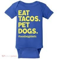 Dog Lover Eat Tacos Pet Dogs Funny Animal Baby Bodysuit thumb 0