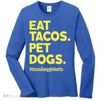 Dog Lover Eat Tacos Pet Dogs Funny Animal Women's Long Sleeve Shirt thumb 0