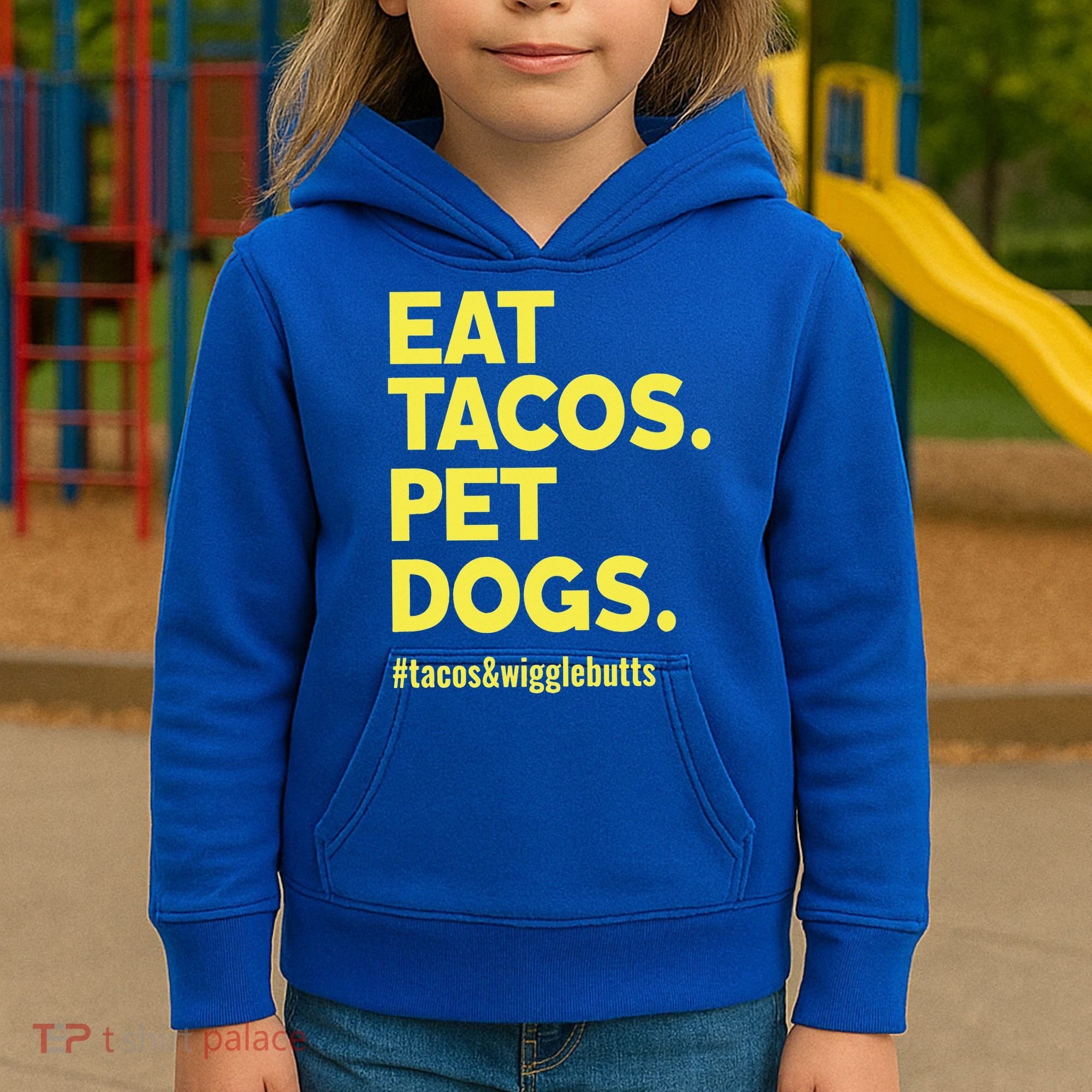 Dog Lover Eat Tacos Pet Dogs Funny Animal Kids Hoodie