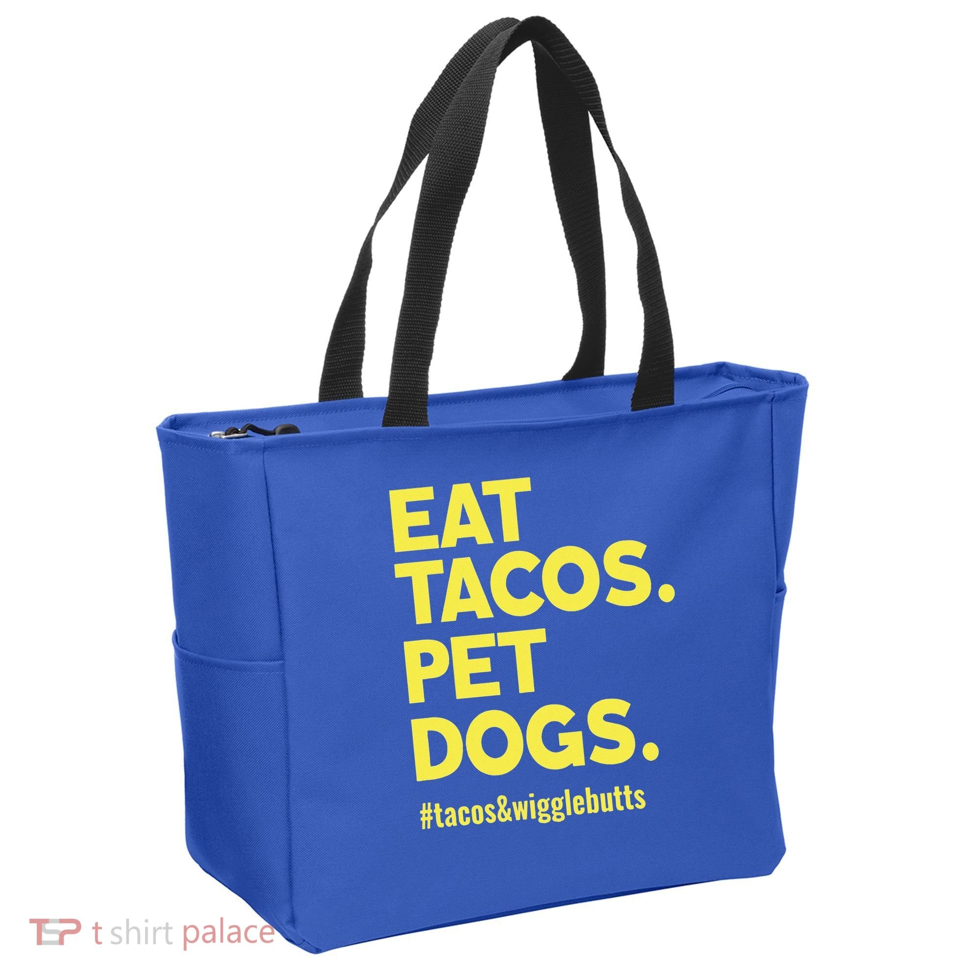 Dog Lover Eat Tacos Pet Dogs Funny Animal Tote Bag