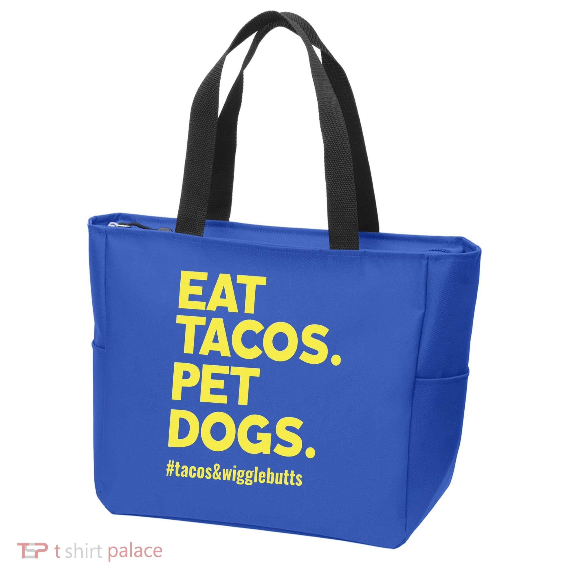 Dog Lover Eat Tacos Pet Dogs Funny Animal Tote Bag