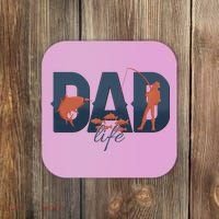 Dad Life Fishing Lover Fathers Day Gift Coaster thumb 0