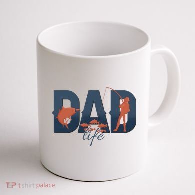 Dad Life Fishing Lover Fathers Day Gift Coffee Mug back