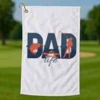 Dad Life Fishing Lover Fathers Day Gift Golf Towel thumb 1