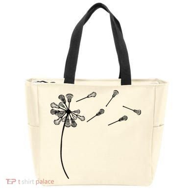 Dandelion Lacrosse for Lacrosse Player Tote Bag