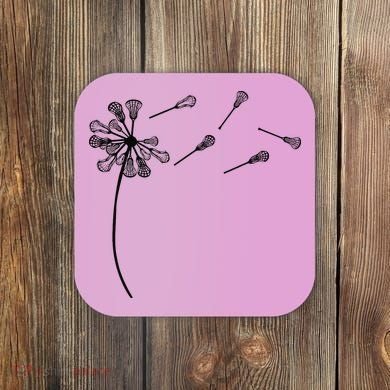 Dandelion Lacrosse for Lacrosse Player Coaster