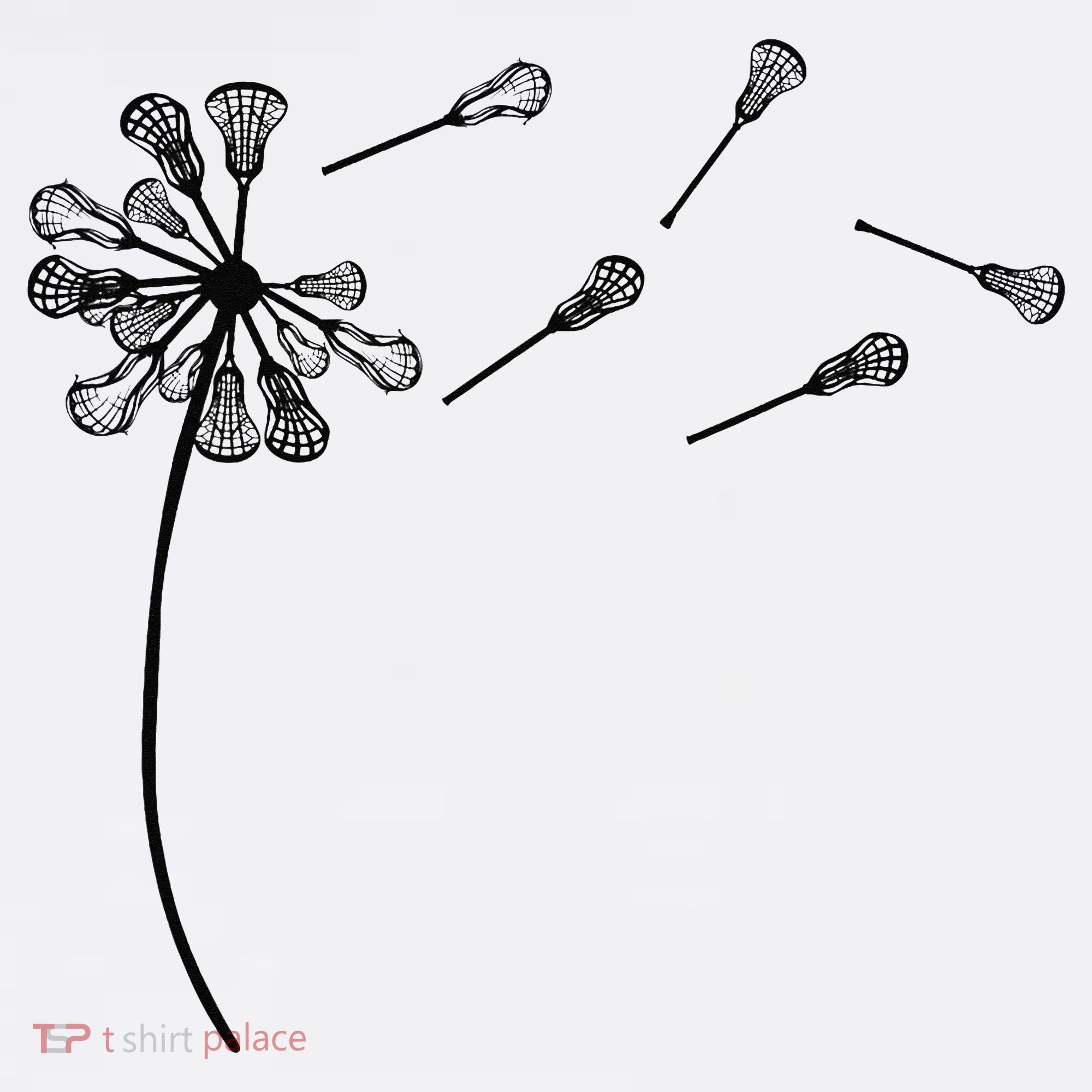 Dandelion Lacrosse for Lacrosse Player Doggie Tank