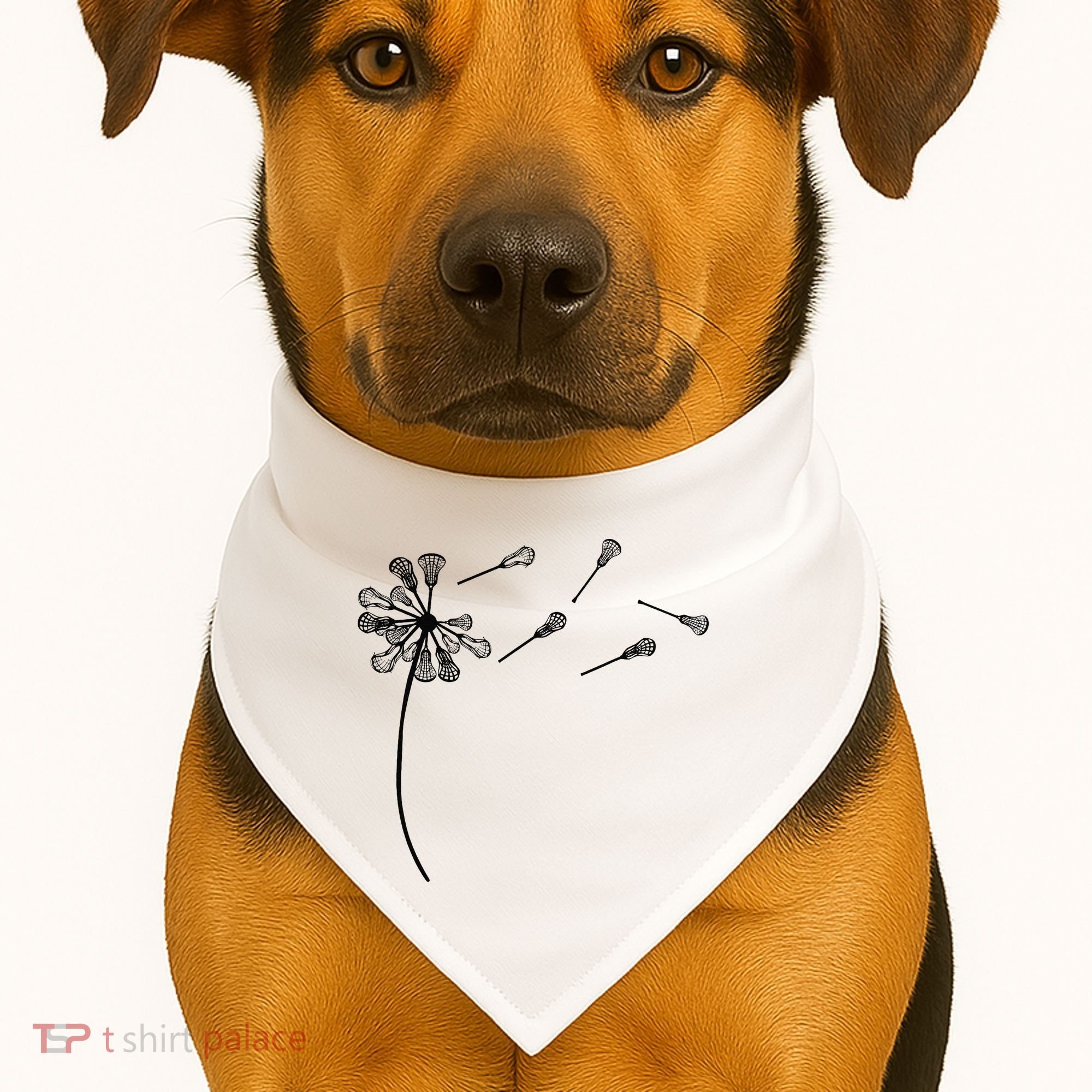 Dandelion Lacrosse for Lacrosse Player USA-Made Doggie Bandana