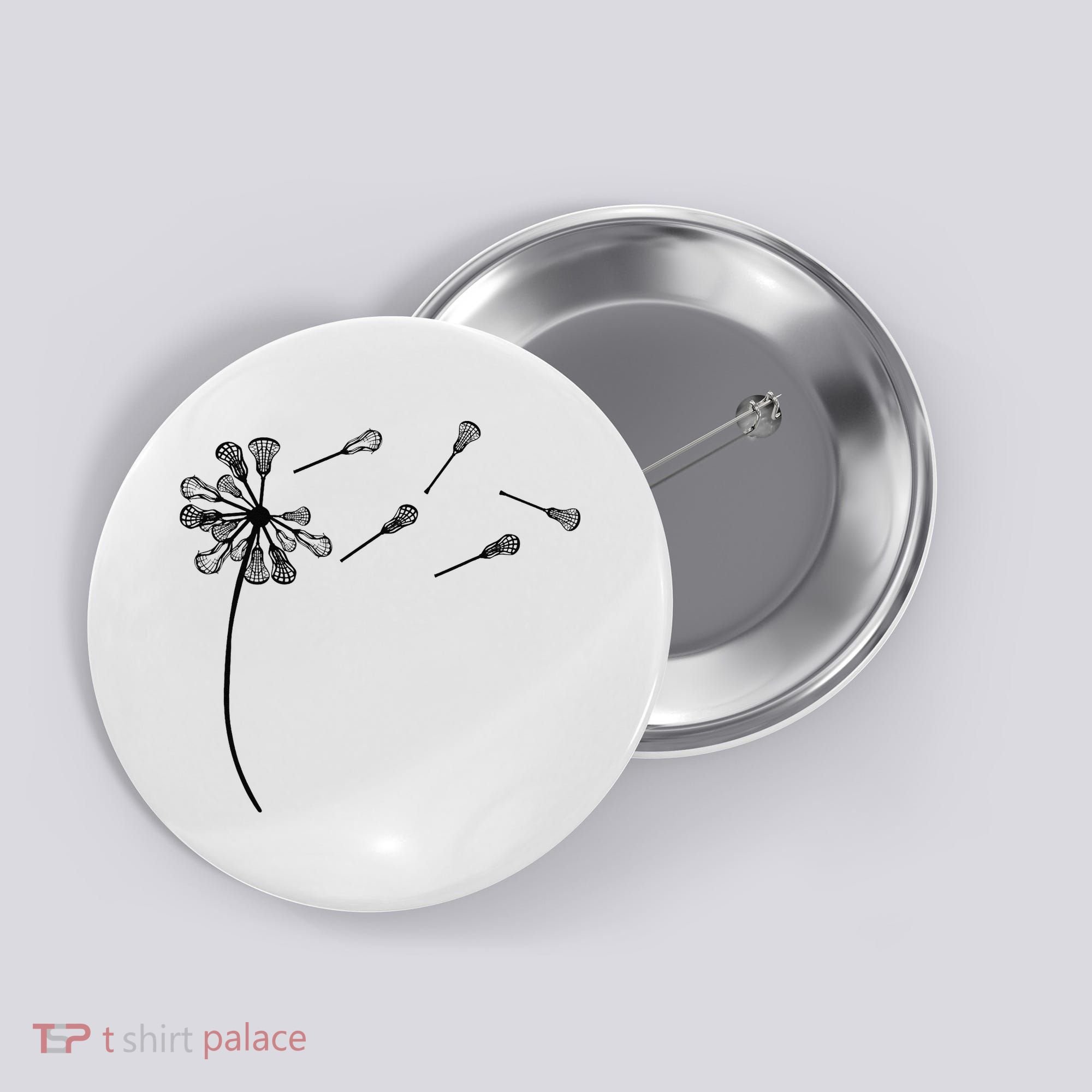 Dandelion Lacrosse for Lacrosse Player Button