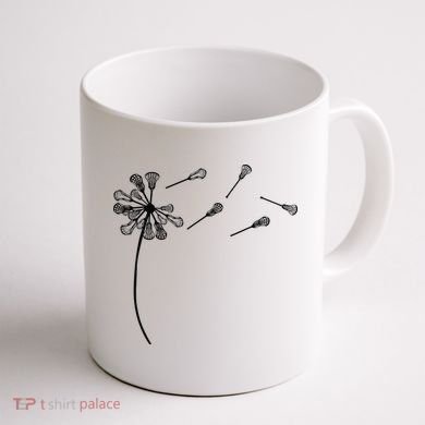 Dandelion Lacrosse for Lacrosse Player Coffee Mug back