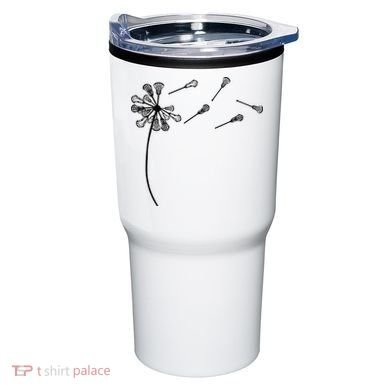 Dandelion Lacrosse for Lacrosse Player Tumbler