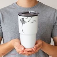 Dandelion Lacrosse for Lacrosse Player Tumbler thumb 2