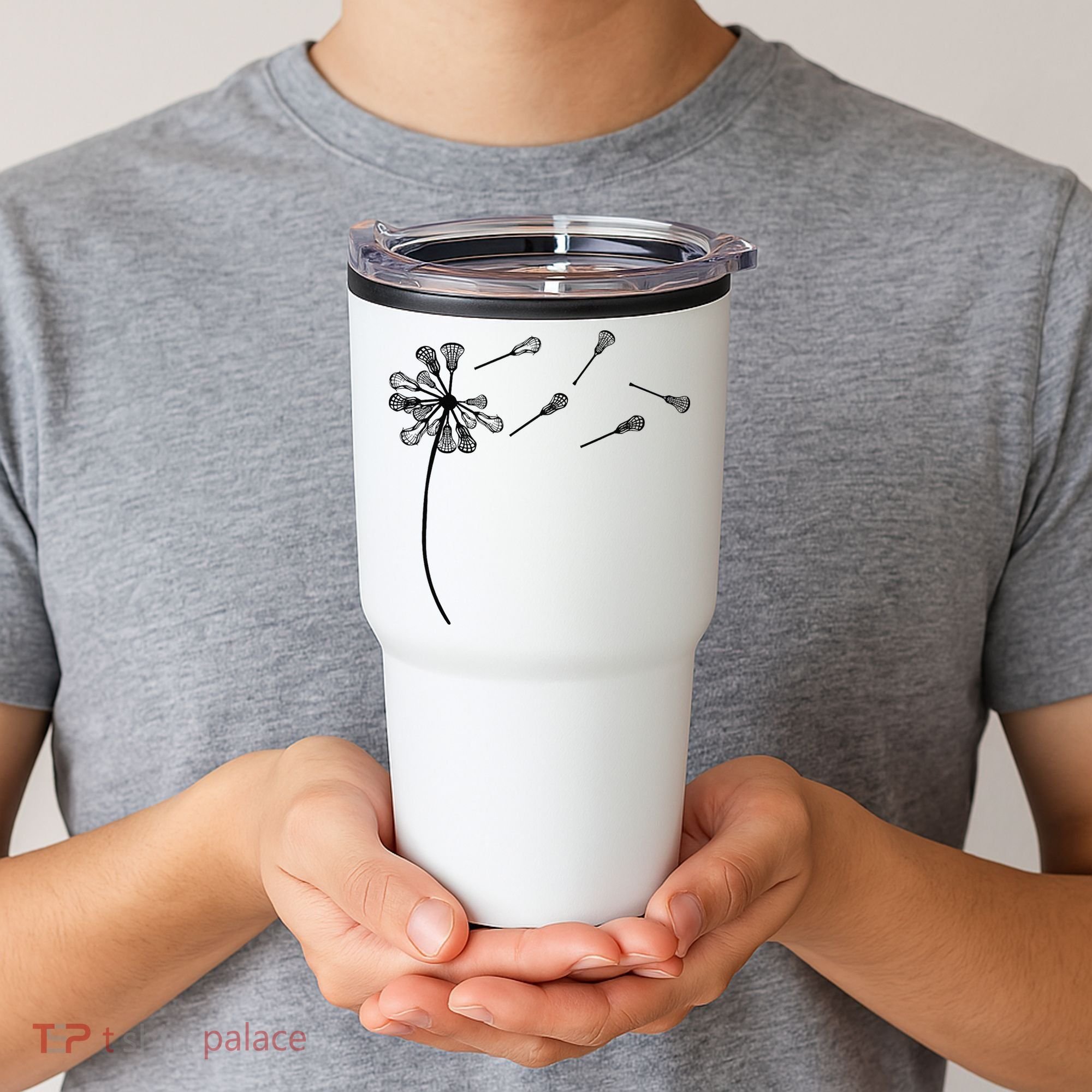 Dandelion Lacrosse for Lacrosse Player Tumbler
