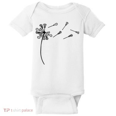 Dandelion Lacrosse for Lacrosse Player Baby Bodysuit