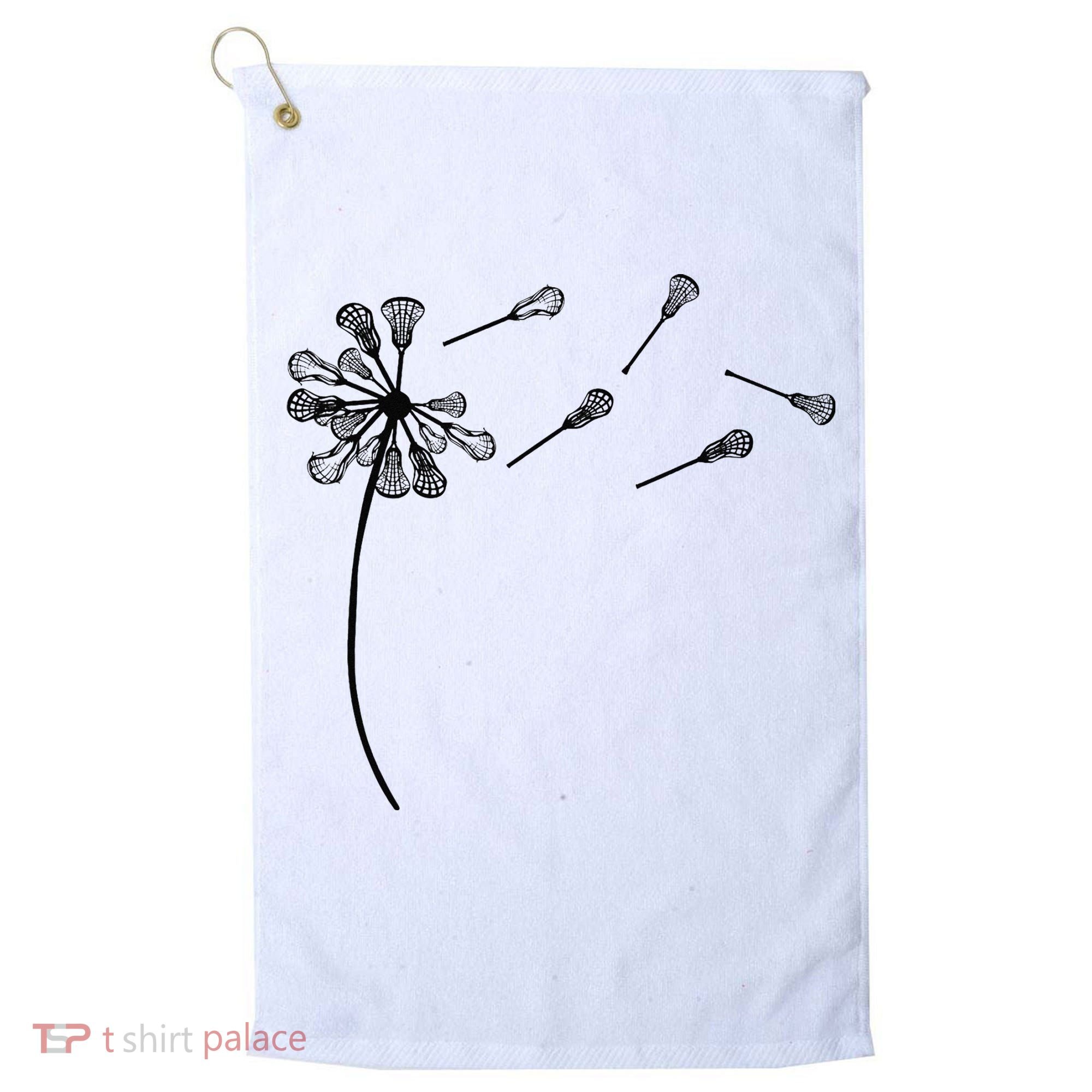Dandelion Lacrosse for Lacrosse Player Golf Towel
