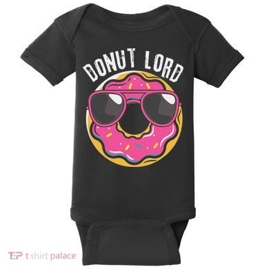 Donut Lord Funny Doughnut Lover Baby Bodysuit
