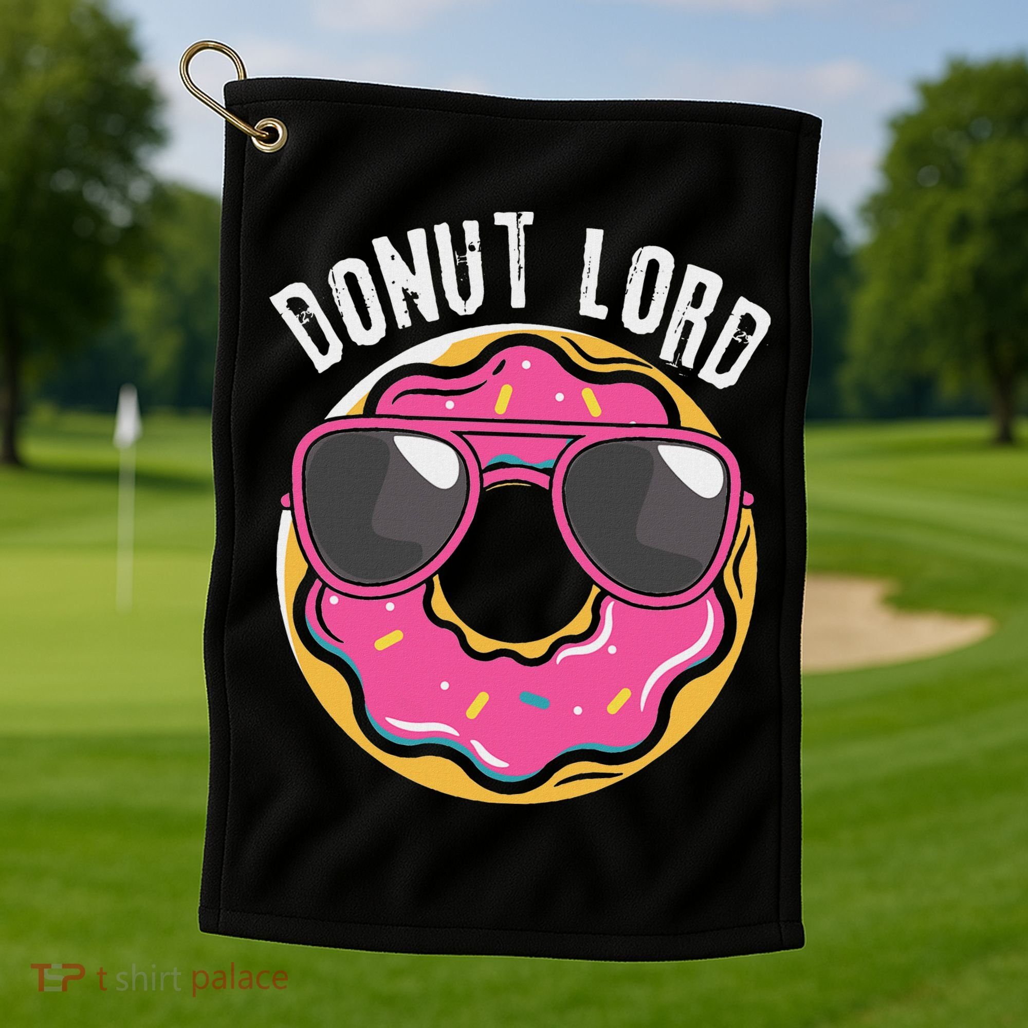 Donut Lord Funny Doughnut Lover Golf Towel
