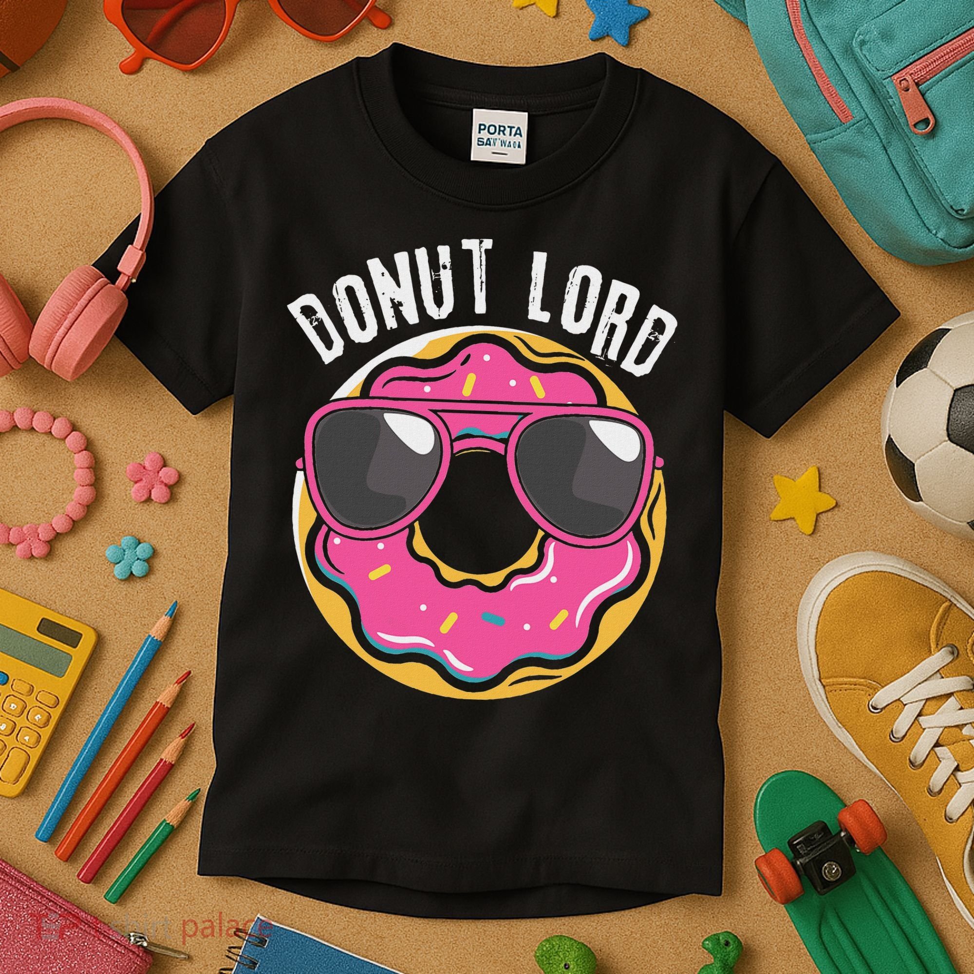 Donut Lord Funny Doughnut Lover Kids T-Shirt