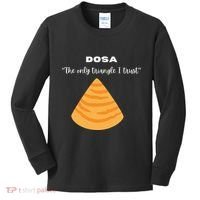 Dosa Lover Funny Indian Quotes Indian Food Kids Long Sleeve Shirt thumb 0