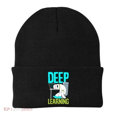 Deep Learning Funny Artificial Intelligence Machine Learning Gift Beanie