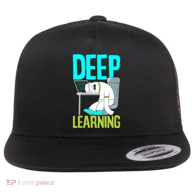 Deep Learning Funny Artificial Intelligence Machine Learning Gift Flat Bill Trucker Hat