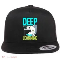 Deep Learning Funny Artificial Intelligence Machine Learning Gift Flat Bill Trucker Hat thumb 0
