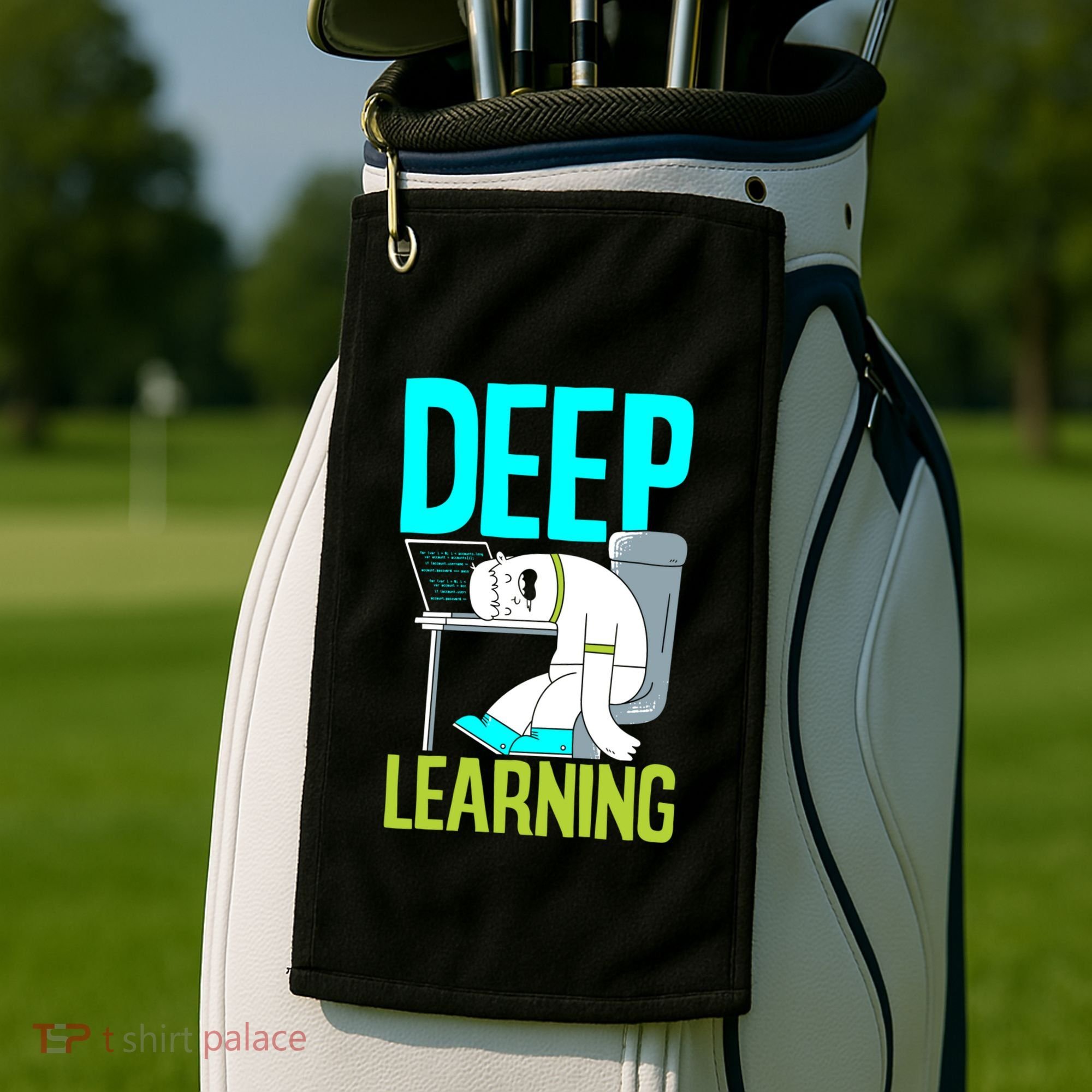 Deep Learning Funny Artificial Intelligence Machine Learning Gift Golf Towel