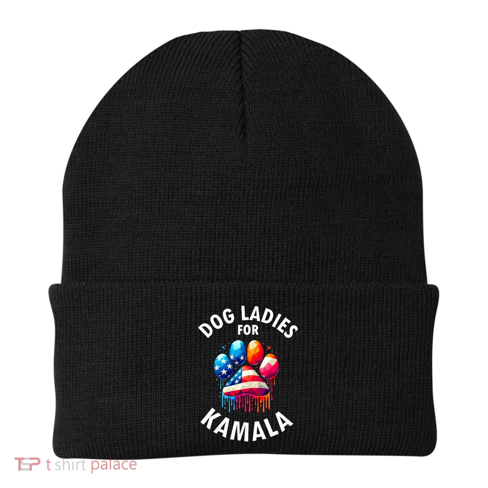 Dog Ladies For Kamala Childless Dog Ladies Beanie