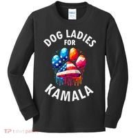 Dog Ladies For Kamala Childless Dog Ladies Kids Long Sleeve Shirt thumb 0