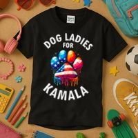 Dog Ladies For Kamala Childless Dog Ladies Kids T-Shirt thumb 3