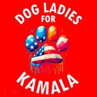 Dog Ladies For Kamala Childless Dog Ladies Santa Hat thumb 1