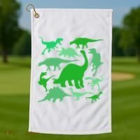 Dinosaur Lover Gift Golf Towel thumb 1