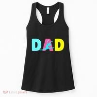 Dad Little Gymnast Girl Birthday Gymnastics Themed Party Women's Tank Top thumb 0