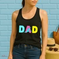 Dad Little Gymnast Girl Birthday Gymnastics Themed Party Women's Tank Top thumb 2