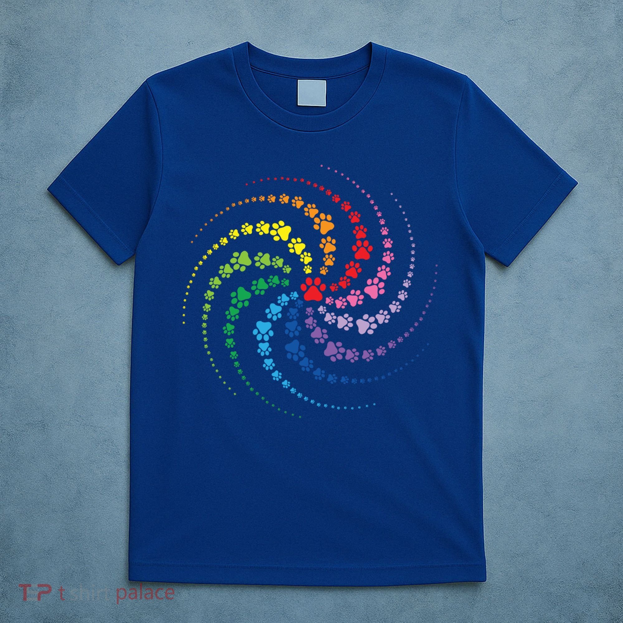Dog Lover Gift For Gift Colorful Paw Print Cool Gift T-Shirt