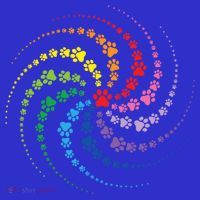 Dog Lover Gift For Gift Colorful Paw Print Cool Gift T-Shirt thumb 7