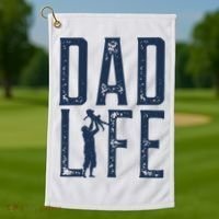Dad Life Girl Dad Golf Towel thumb 1