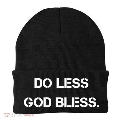 Do Less God Bless God Funny Christian Beanie