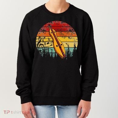 Dulcimer Lovers Guitar Retro Design Dulcimer Funny Women's Sweatshirt
