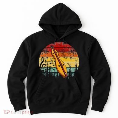 Dulcimer Lovers Guitar Retro Design Dulcimer Funny Hoodie