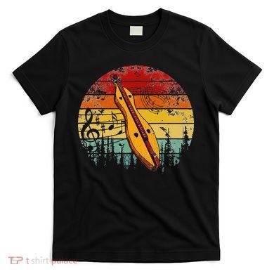 Dulcimer Lovers Guitar Retro Design Dulcimer Funny T-Shirt
