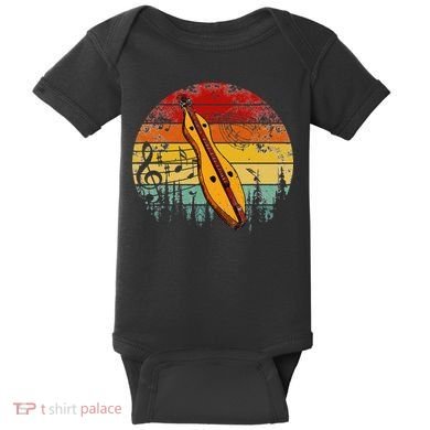 Dulcimer Lovers Guitar Retro Design Dulcimer Funny Baby Bodysuit
